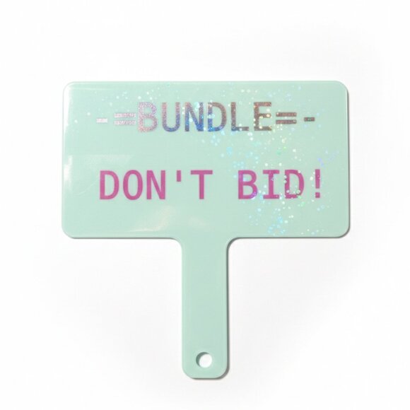 3D Printed handmade sign Bundle Do not bid for live shows Holographic handle - Picture 1 of 4